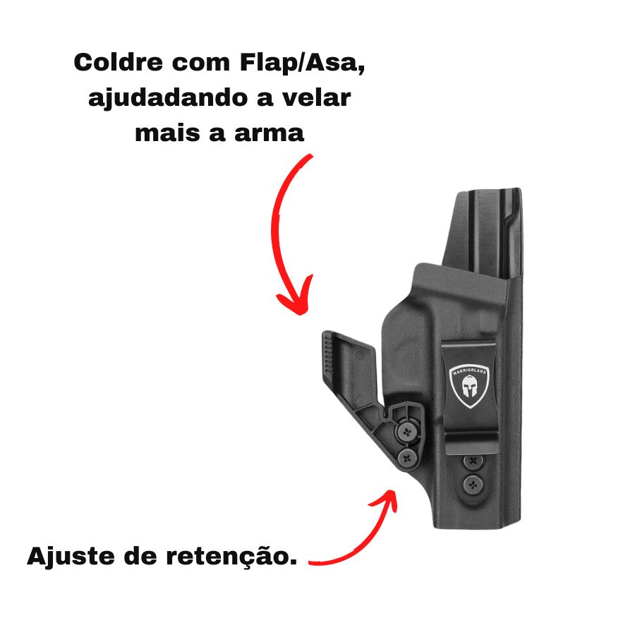 Coldre kydex velado IWB  com Flap